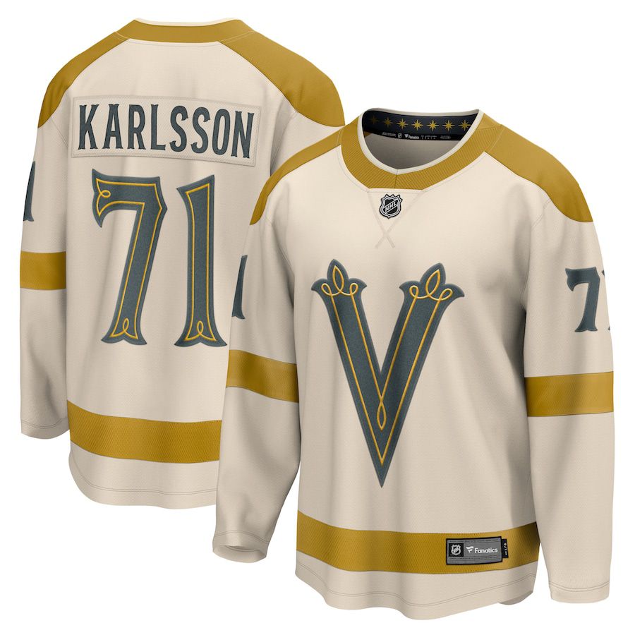 Men Vegas Golden Knights #71 William Karlsson Fanatics Branded Cream 2024 NHL Winter Classic Breakaway Player Jersey